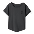 thumbnail image 3 of Camiseta básica para mujer Yuyangstore Ropa deportiva cuello redondo S, 3 of 8