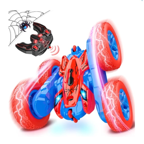 Spider Coche Control Remoto RECARGEBALE, juguetes Para Niños, Niños Juguetes 4 5 6 años, 360 Reversible Niños Coche RC con luces LED