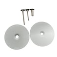 thumbnail image 4 of Door Hole Cover Plate Knob Cover Plate Round Door Hole Filler Durable Steel Finish with Screws for Drawers Dorm Rooms, 4 of 9
