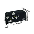 thumbnail image 2 of Estuche para lápices de gran capacidad | Estuche organizador de 3 compartimentos con gatos bordados | Compartimento con cremallera para bolígrafos, lápices, marcadores y material escolar, 2 of 8