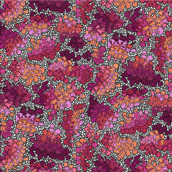 Studio E Outside The Lines Geode Clusters Fuchsia/Orange Fabric By The Yard