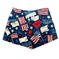 thumbnail image 3 of 4th of July Women's Comfy Summer Beach Shorts Casual Sports Shorts Yoga Short Pants with Elastic Drawstring & Pockets, 3 of 4