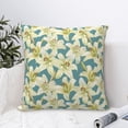 thumbnail image 4 of Yiaed Lilies Flowers Print Pillow Covers Super Soft Decorative Square Throw Pillow Covers Case Cushion Covers for Sofa Couch Bedroom Car Decor（No pillow core）-12"x12", 4 of 7