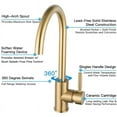 thumbnail image 5 of Jinsinto Kitchen Faucet, Single Handle Kitchen Mixer Tap, 360 Degree Rotation, 2 Water Outlet Modes, Hot and Cold Stainless Steel Kitchen Mixer Tap, 5 of 5