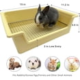 thumbnail image 6 of Stainless Steel Gird Rabbit Litter Box, Large Corner Potty Tray for Small Animals Guinea Pigs, Ferrets,Chinchillas - Toilet with Low Entry & Easy Clean(15×11.2×4.8in), 6 of 6