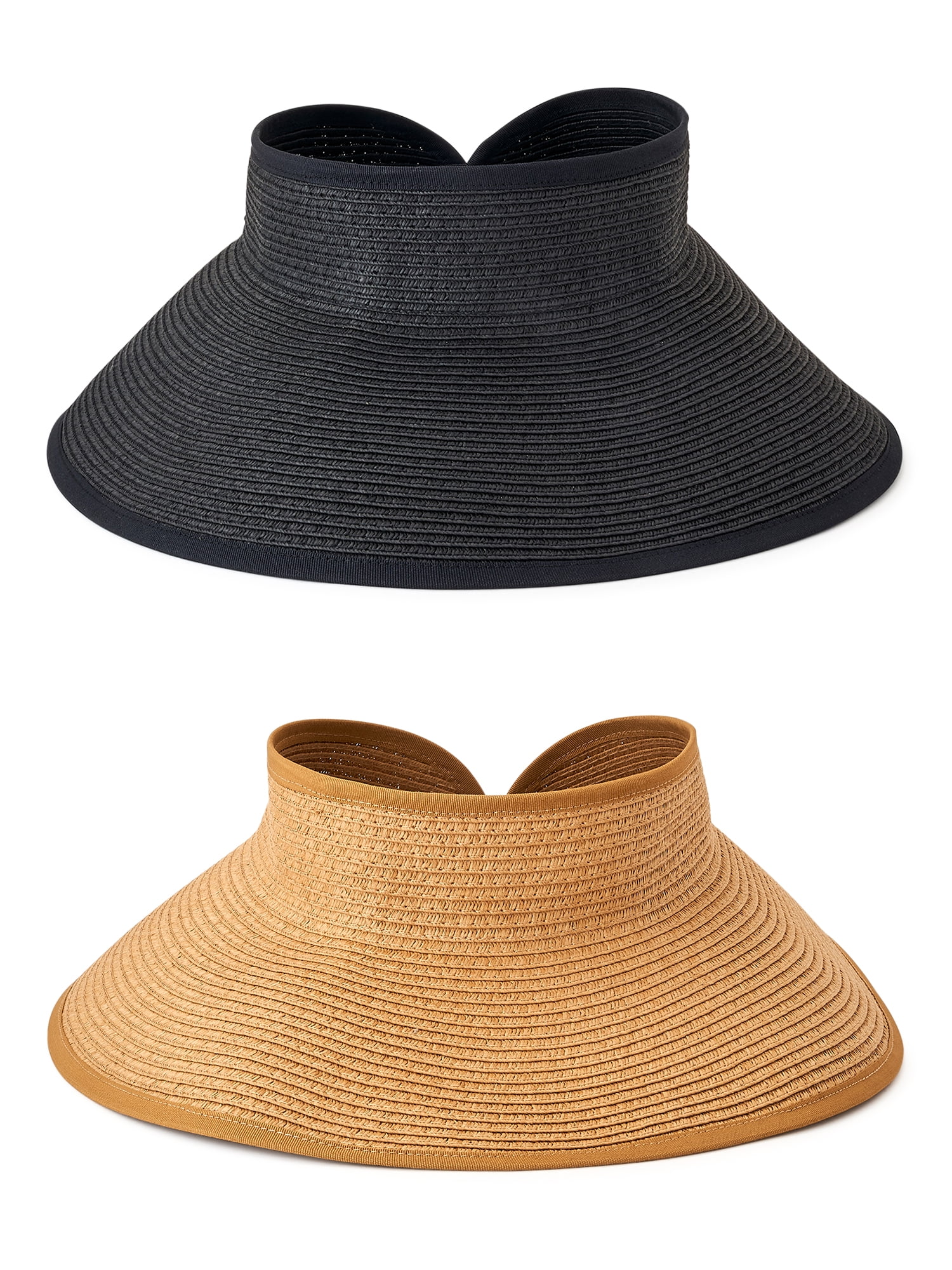 Time and Tru Women's Packable Visors, 2Pack