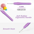 thumbnail image 3 of 6.5 mm Crochet Hook, Ergonomic Handle for Arthritic Hands, Aluminum Soft Grip Rubber Handle Needles Ergonomic Knitting Needles Crochet Needle for Beginners and Handmade DIY Knitting Crochet, 3 of 3