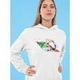 thumbnail image 2 of Seashell  With Hummingbirds Hoodie Women -Image by Shutterstock, Female XX-Large, 2 of 4