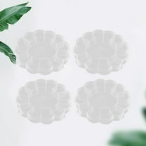 FRCOLOR 4PCS Round Desktop Storage Box with 13 Compartments Stylish Plastic Case for Sundries Organization