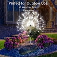 thumbnail image 4 of Honche Solar Fireworks Lights Outdoor Waterproof LED Garden Ground Stake Lights Starburst Lights Pathway Garden Yard Decoration Lighting(2 Packs-Cool White), 4 of 6