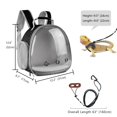 thumbnail image 3 of Adjustable Bearded Dragon Carrier & Harness Set with Soft Leather Lizard Leash for Small Pets - 3 Pack, Brown - Perfect for Amphibians & Reptiles!, 3 of 4