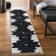 thumbnail image 2 of Superior Raffi Geometric Wool Runner, 2’ 6" x 10', Black/ Ivory, 2 of 5