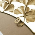 thumbnail image 3 of 30.5"Eden Gingko Leaf Round Wall Mirror, Iron Metal Plate Frame Antique Finish Mirror, 3 of 7