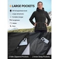 thumbnail image 4 of GEO-THERM Women's Softshell Jacket Hooded Waterproof Lightweight Windbreaker Jacket for Outdoor Hiking Camping, 4 of 7