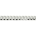 thumbnail image 2 of White Sterling Silver chain Curb Men's 26 in 10.6 mm, 2 of 5