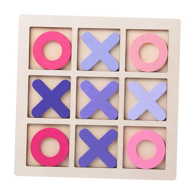 Juego de mesa Tic TAC Toe Juego de mesa familiar Bloques de mesa Ceros y cruces para Rosa