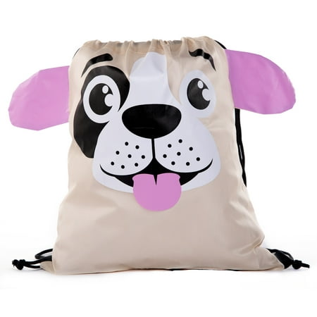 Party Favor Bags for Kids Animal Drawstring Backpacks, Goodie Bags for Birthday Parties