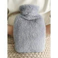 thumbnail image 3 of SLGHLSAHG 2 Pack Hot Water Bottle with Soft Fluffy Cover 1000ml Large Hot Water Bag Portable Leak-Proof Hot Water Pouch Pain Relief Winter Warmer for Neck Shoulder Back Abdomen(Gray) A41572, 3 of 8