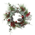thumbnail image 2 of Northlight Frosted Bells, Berries and Pinecones Artificial Christmas Wreath, 24-Inch, Unlit, 2 of 2