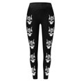 thumbnail image 4 of Halloween Leggings for Women Pumpkin Skeleton Witch Ghost Printed Tights High Waisted Soft Stretchy Yoga Pants(Khaki,S), 4 of 4