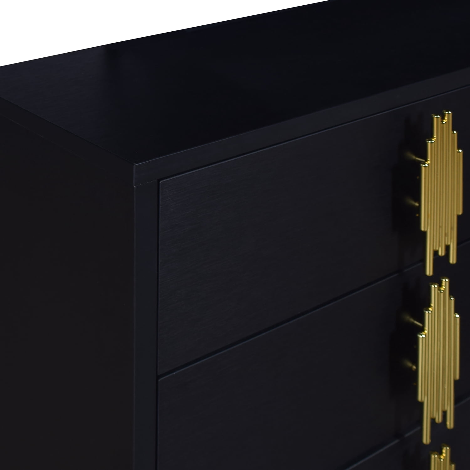 New Classic Furniture Empire Wood Contemporary 6-Drawer Dresser in Black