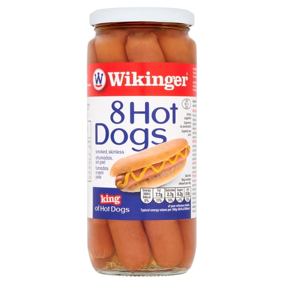 Wikinger 8 Hot Dogs 550G, Imported from Britain