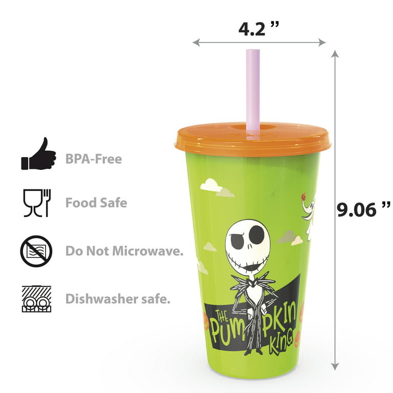 Zak Designs Disney Villains Halloween Glow in the Dark Tumbler Set with Lid  and Straw for Cold Drink…See more Zak Designs Disney Villains Halloween