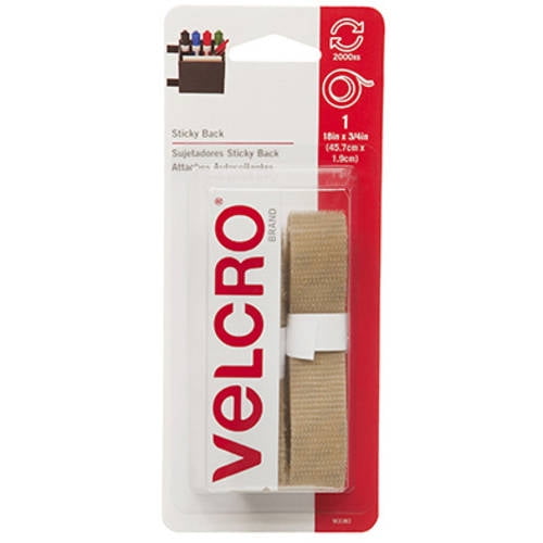 Velcro USA Inc Consumer Products 90080 18 x 3/4 Beige Velcro Tape