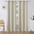 thumbnail image 1 of Cortinas Blackout Joydeco 230 cm de Largo Juego de 2 Paneles Beige Claro, 1 of 9