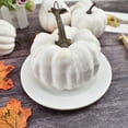 thumbnail image 2 of SHIMELE 8-Pack Artificial Mini Pumpkins – Lifelike Fall Cucurbit Décor for Thanksgiving, Halloween, Harvest Party, Farmhouse Home Decoration, 2 of 9