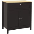 thumbnail image 1 of HOMCOM Armoire de Rangement Buffet Bahut avec Doubles Portes Noir, 1 of 10