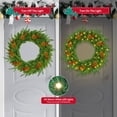thumbnail image 6 of Lookfly Christmas Wreath, 24" Christmas Wreath for Front Door,Outdoor Christmas Wreath,Battery Powered Christmas Decorations with Lights & Ornament, 6 of 7