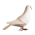 thumbnail image 4 of figatia Simulation Foam Pigeon Model Imitation Dust Miniature Statue Figure Residential Culture Realistic Pigeon Artificial Bird for Shelf White, 4 of 8