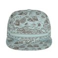 thumbnail image 2 of Haiem Pirate Adventure Map Classic Snapback Cap Flat Bill Hat Baseball Cap Adjustable Size Cotton Dad Hat, 2 of 9