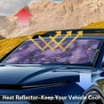 thumbnail image 4 of KUIFORTI Purple Marble Windshield Sun Shade for SUV, Truck, Sedan, Van, Foldable Sun Sunshade for Car Front Window Blocks UV Rays and Heat Universal Fit Automotive Interior Protector, 4 of 6