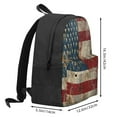 thumbnail image 2 of Lsque American Flag1 Pattern Adult Backpack – Durable & Lightweight PU Canvas Storage Bag , 15” Laptop Compartment, and Multiple Pockets, 2 of 7