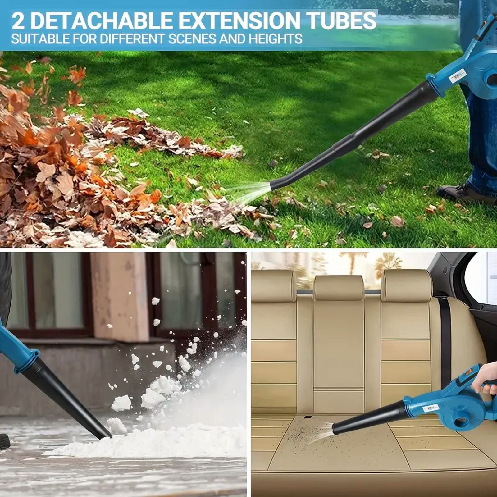 Leaf Blower Cordless with 18V Battery and Charger,2 Speed Modes,157MPH/64CFM Lightweight Electric Leaf Vacuum for Lawn Care, Patio, Dust, Blowing Leaves