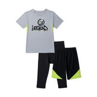 3-Piece Set Hind Boys T-Shirt Training Compression Pants and Shorts