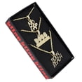 thumbnail image 5 of Deck Your Neck with This Iced Out Selection of Layered Hip Hop Word Pendents on Twisted Rope Chains. Elevate Your Look - Shout Out Your Vibe! - GJM Neck 288 GOLD, 5 of 5