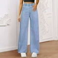 thumbnail image 2 of larppty Women's Wide Leg Jeans Low Rise Baggy Loose Casual Black Denim Pants Boyfriend Jeans（Light Blue，XXXL/XL）, 2 of 4