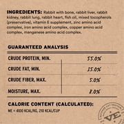Vital Essentials Freeze Dried Dog Food, Raw Rabbit Crunchy Mini Nibs | Complete Meal or Topper | 96% Rabbit, Organs & Bone | Limited Ingredient, High Protein, Grain Free Dry Dog Food | 25 oz bag