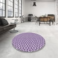 thumbnail image 4 of Ahgly Tapis d'Intérieur Lavable en Machine Carré Transitionnel Fleur Rose, 7 Pieds Carré, 4 of 7