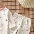 thumbnail image 6 of TOWED22 Winter Outfit for Infant Toddler Long Sleeve Print Round Neck T-Shirt Fleece Pants 2Pcs Warm Clothes Set(Light Gray,18-24 M), 6 of 6