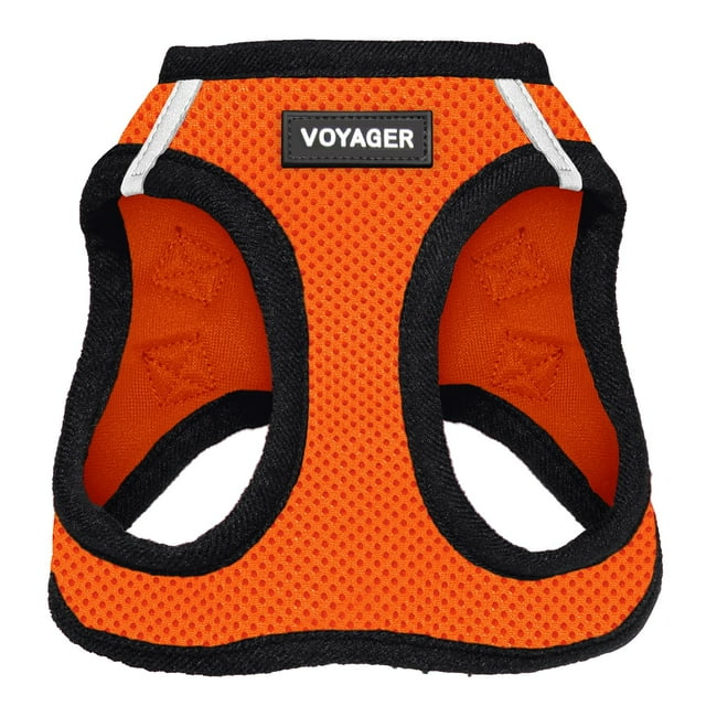 Malla Harness Best Pet Supplies para todo tipo de clima para perros y gatos pequeños y medianos, color naranja y negro