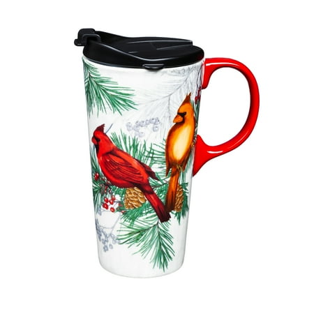 

Ceramic Travel Cup 17 OZ. w/box Christmas Cadence