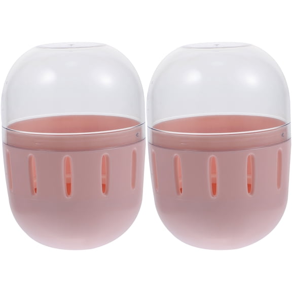 Masteelf  2 PCS Powder Puff Boxes Case Small Makeup Bag Cosmetic Travel Minis Green