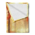 thumbnail image 2 of Woodland Soft Flannel Fleece Throw Blanket, Sun Beams Through Misty Old Forest in Fall Season Morning View Dreamy Picture, Cozy Plush for Indoor and Outdoor Use, 50" x 60", Yellow Red, by Ambesonne, 2 of 5