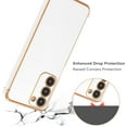 thumbnail image 2 of for Samsung Galaxy S23 Case Luxury Plating Case Cover Slim Lightweight Glossy Bling Phone Case Soft TPU Shockproof Bumper Case Electroplated Case,White, 2 of 9