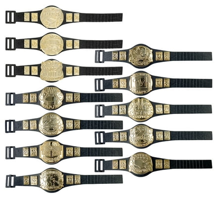 Complete Set of 12 Championship Belts for WWE Wrestling Action Figures (series
