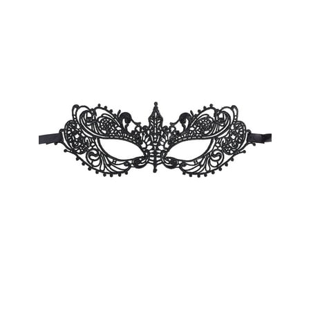 Women's Classic Goddess Venetian Masquerade Lace Eye Mask, Black
